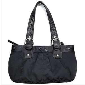 *NWOT* Coach Soho Pleated Black Signature F13742